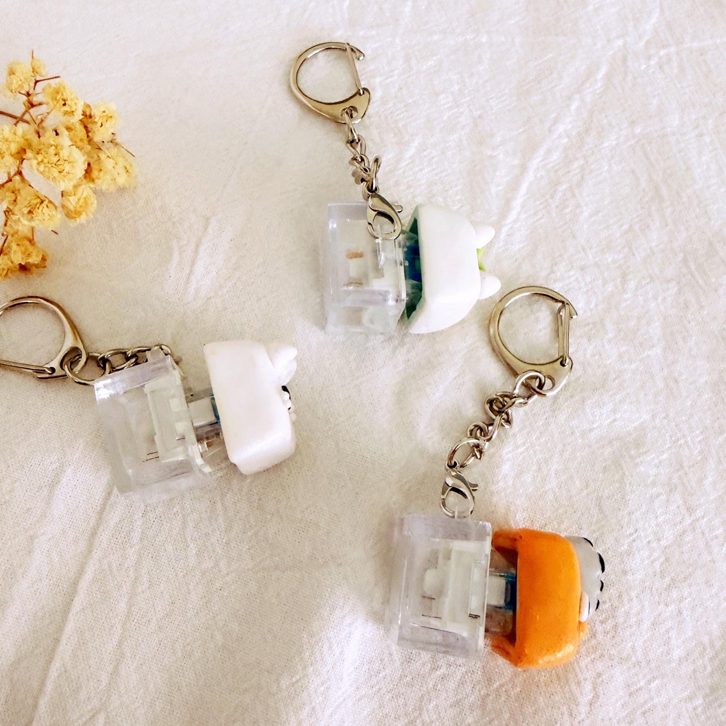 Anime Handmade Keycaps Fidget Toy Keychain Pochita Gojo and Studio Ghibli