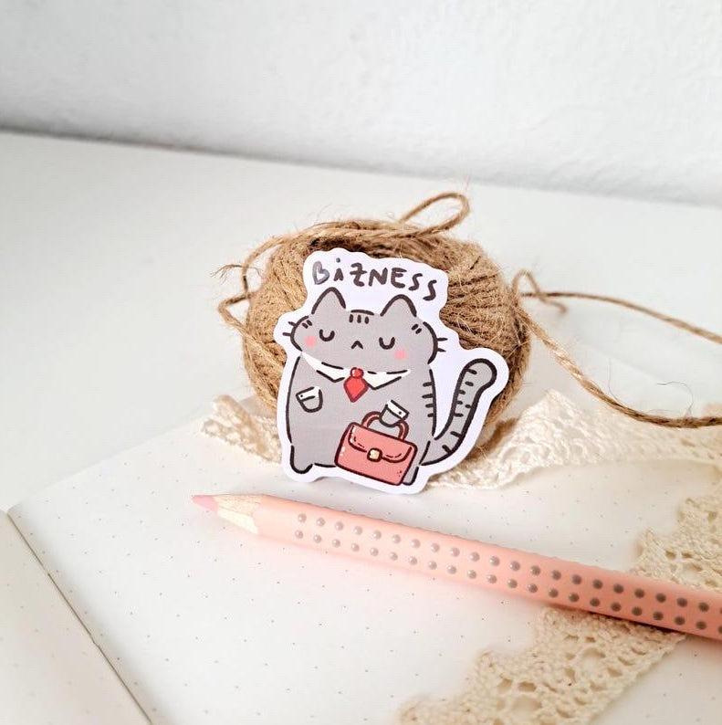 Cute Cats Office Corporate Funny Vinyl Stickers (single or set)