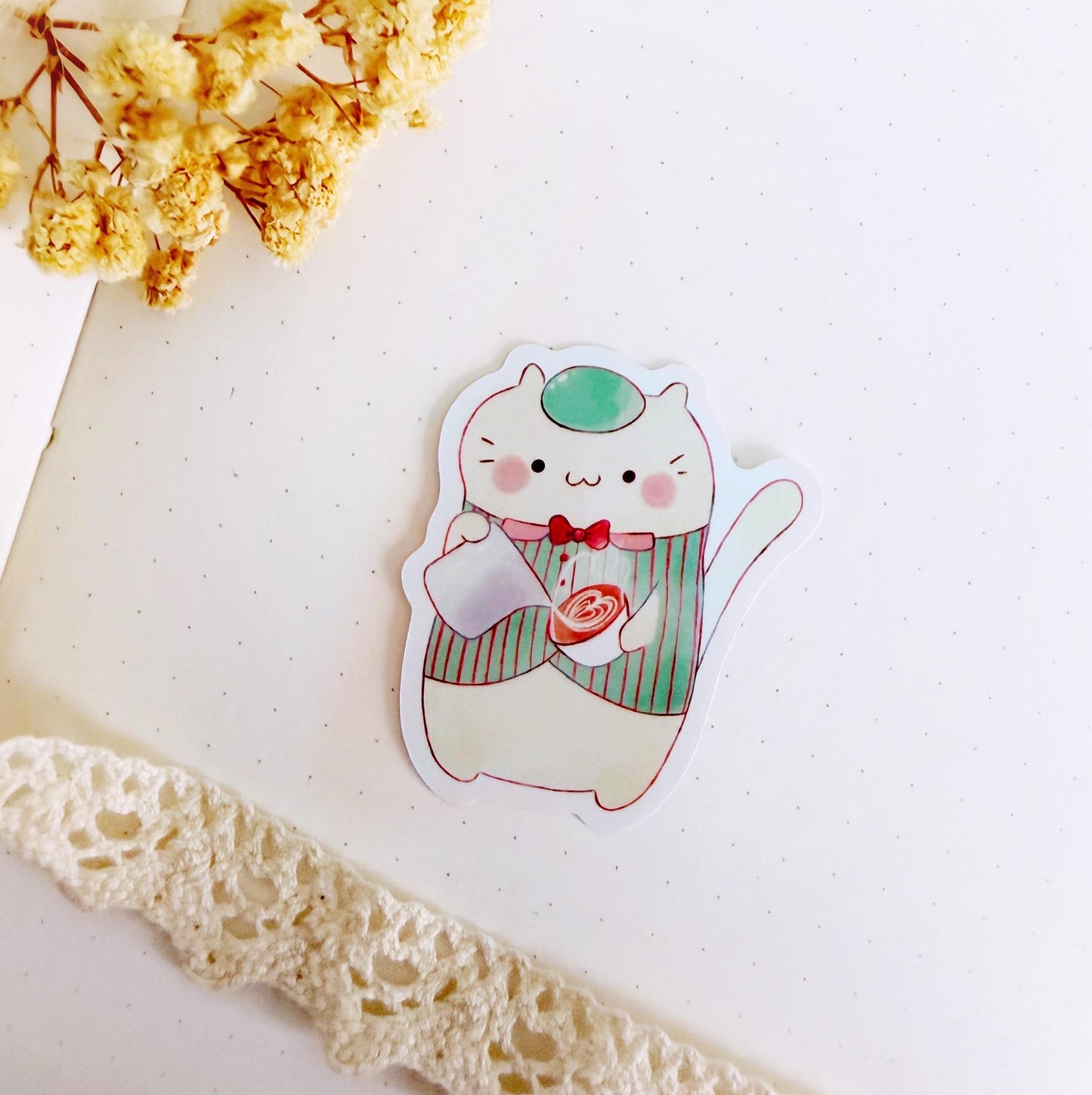 Cute Cat Office Corporate Vinyl Stickers (single or set)