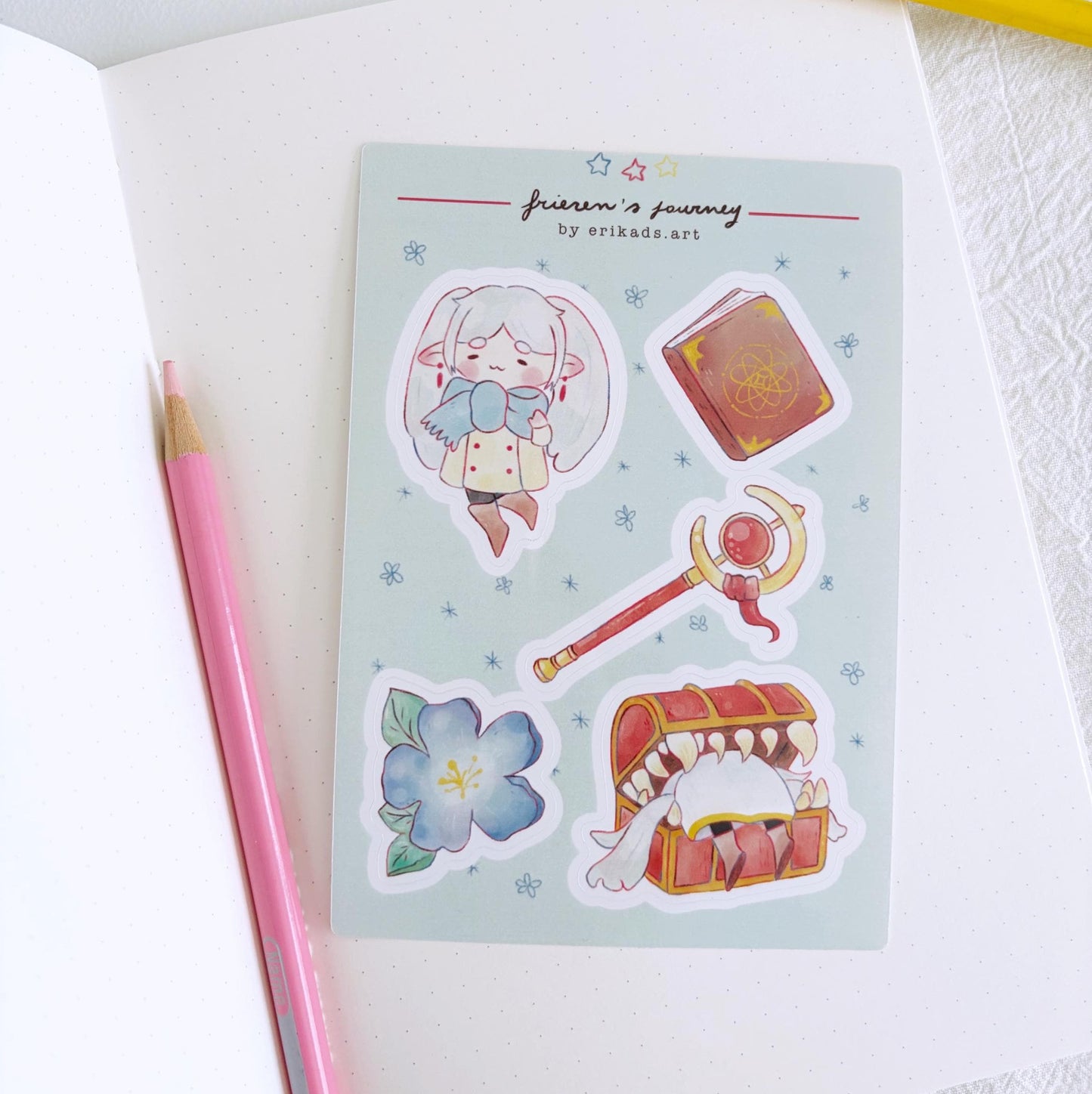 Frieren Fanart Vinyl Sticker Sheet