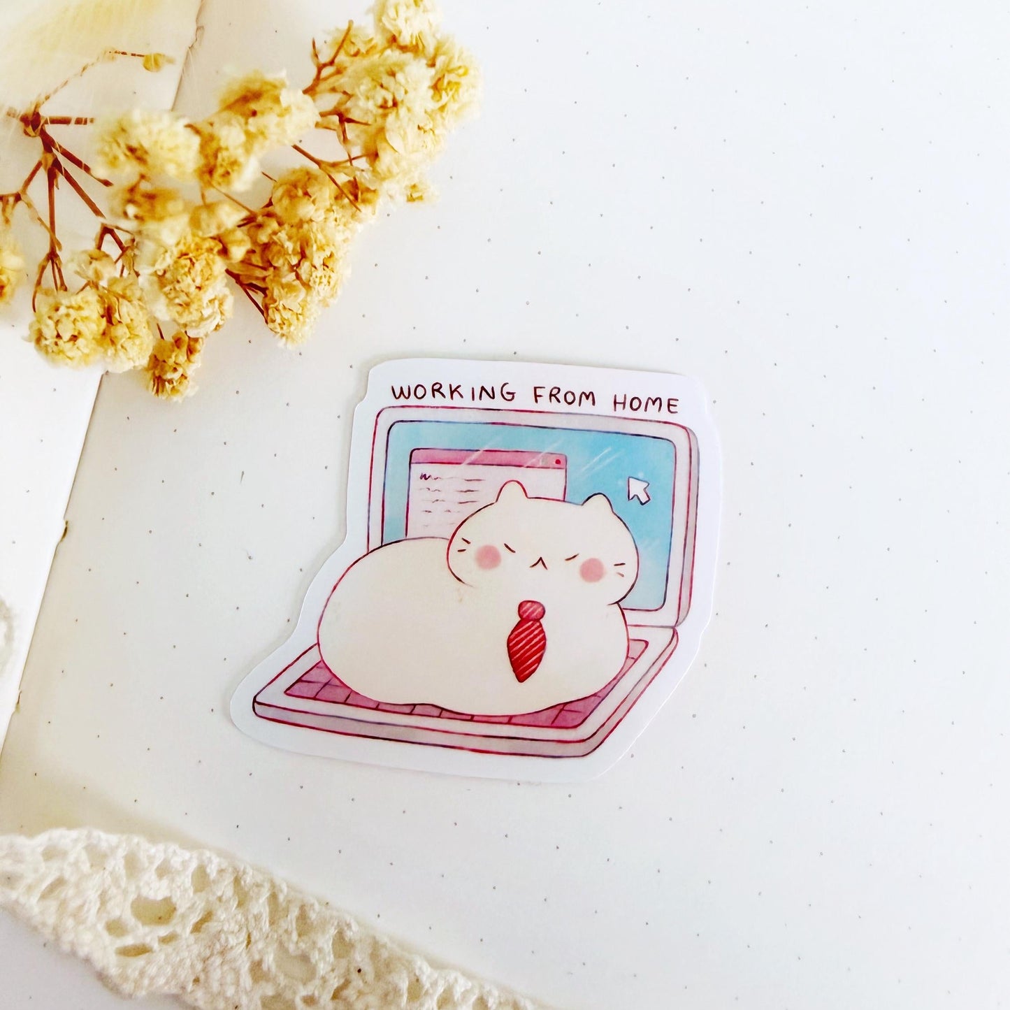 Cute Cat Office Corporate Vinyl Stickers (single or set)