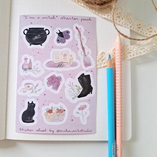 Witchy Set Vinyl Sticker Sheet