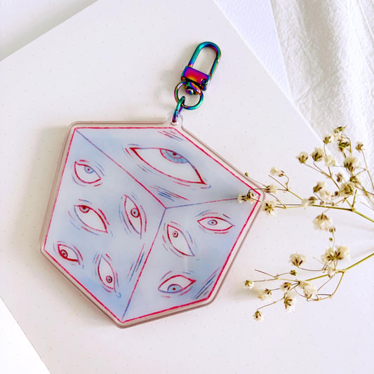 Gojo Saturo Sealed Fanart Holographic Shaker Acrylic Keychain