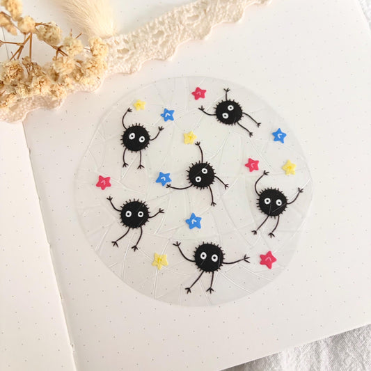 Studio Ghibli Soot sprites Fanart Window Vynil Sticker Suncatcher