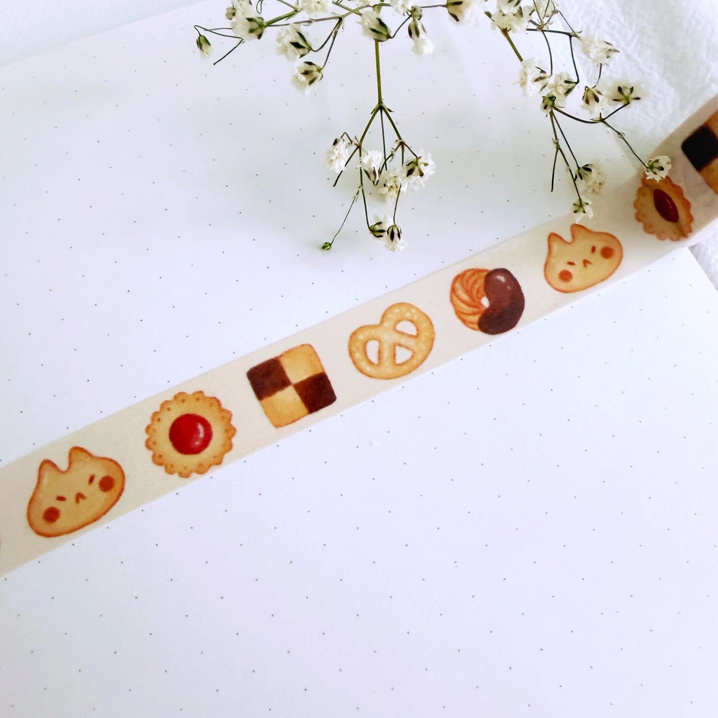 Cute Cat Cookie Box Sewing Kit Washi Tape