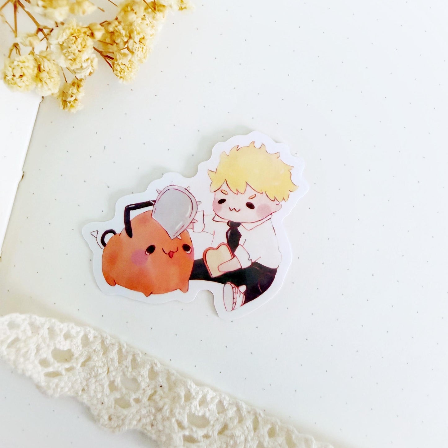 Chibi Chainsaw Man Pochita Characters Vynil Sticker (single or set)
