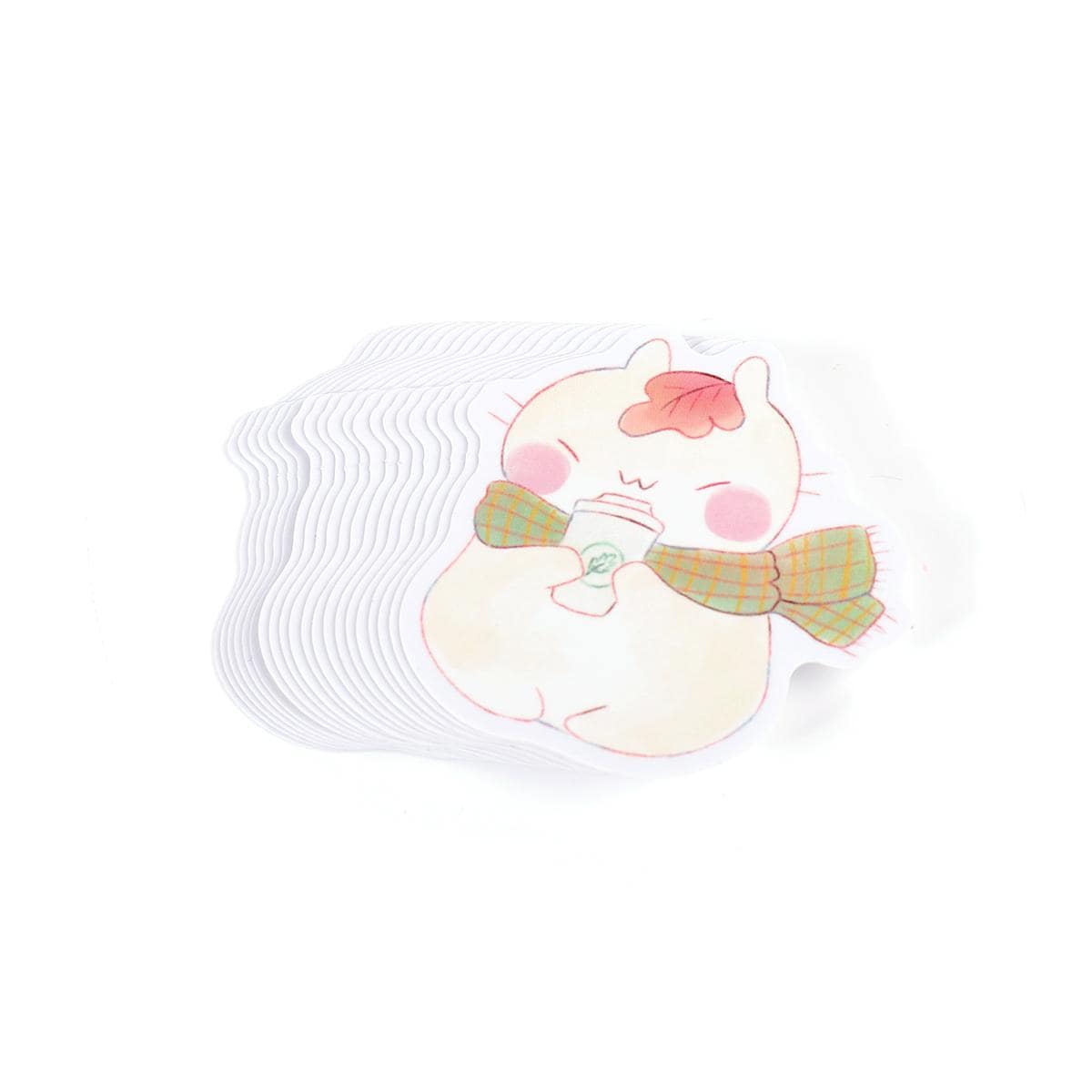Cute Pumpkin Spice Latte Cat Vynil Sticker