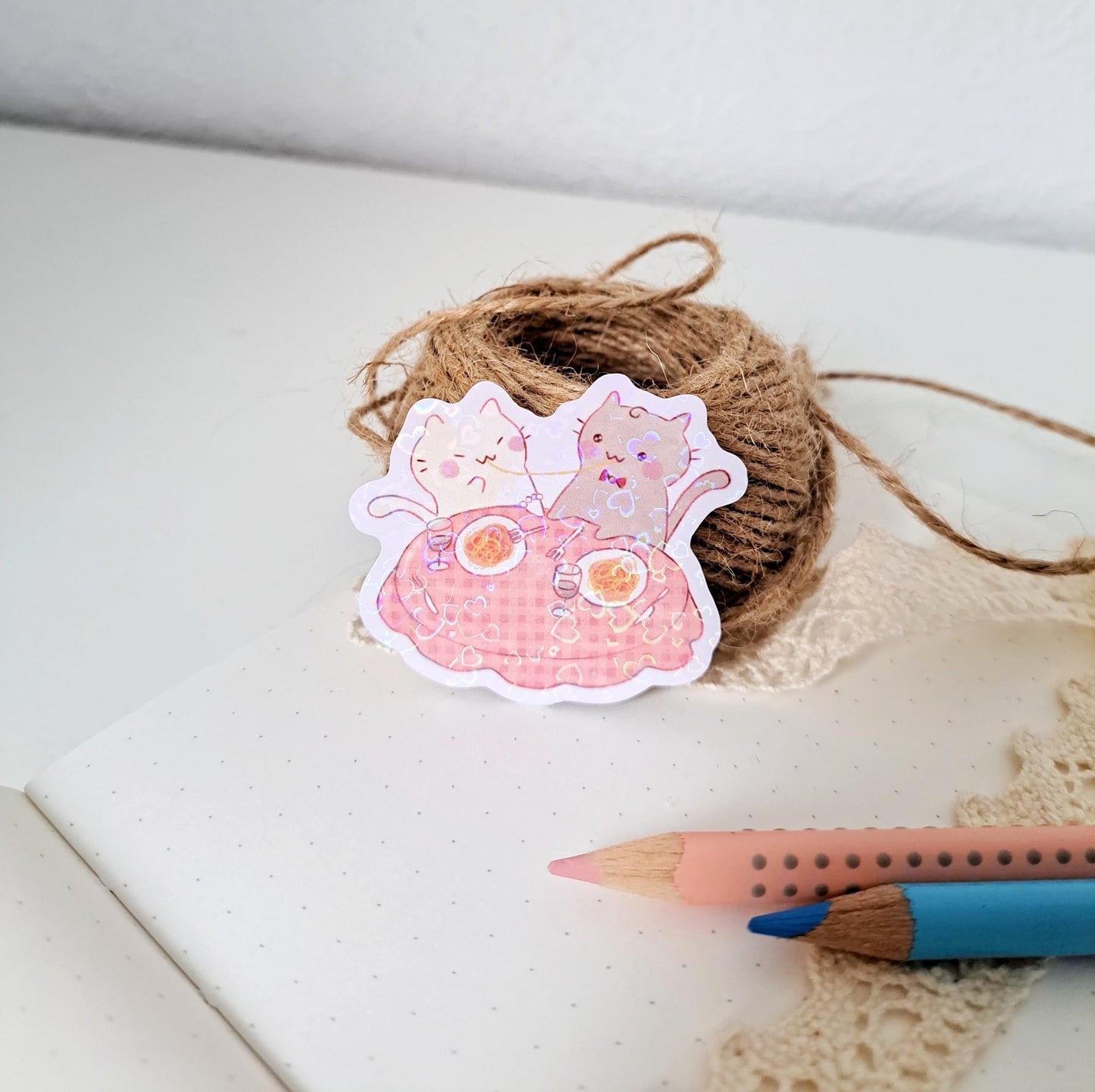 Cats in Love Stickers (single or set)