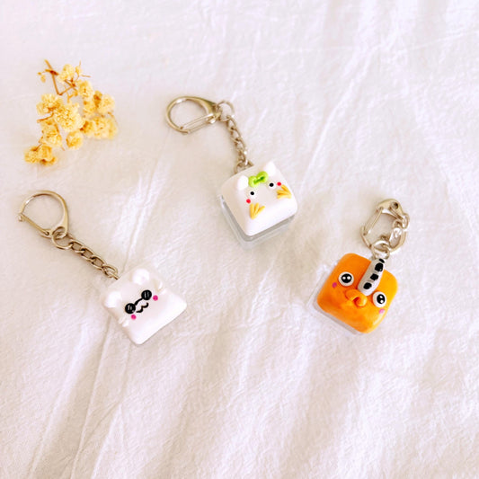 Anime Handmade Keycaps Fidget Toy Keychain Pochita Gojo and Studio Ghibli