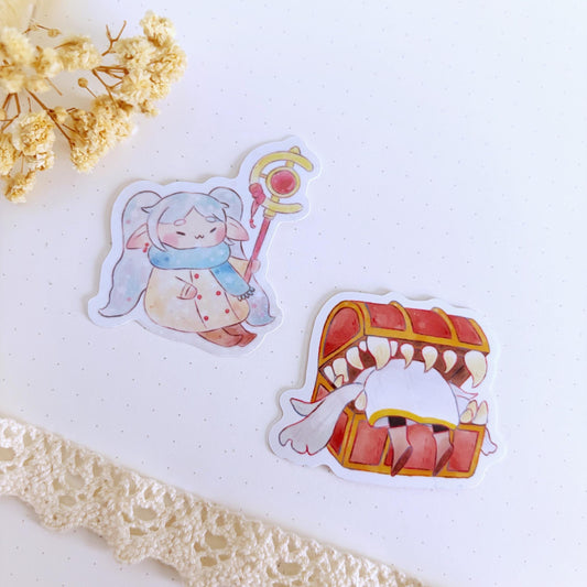 Chibi Frieren Holographic Vinyl Stickers (single or bundle)