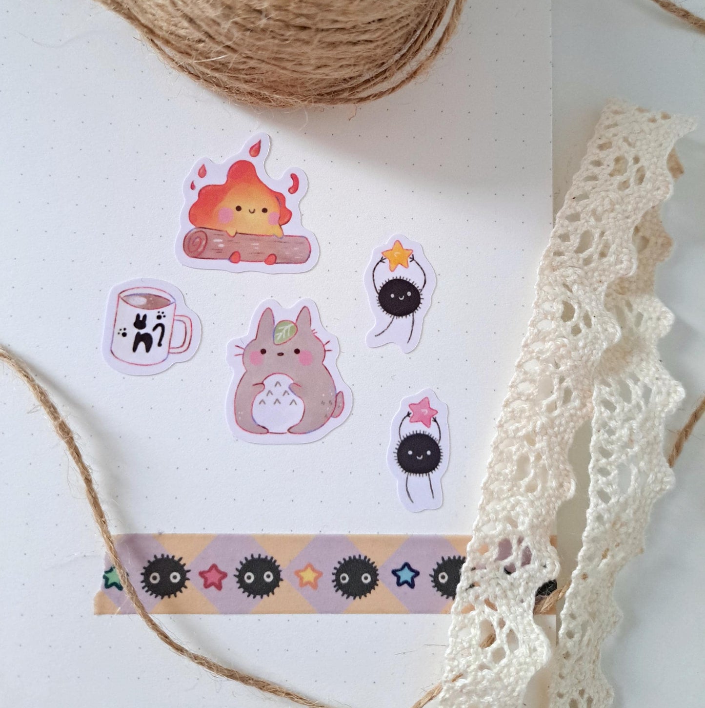 Studio Ghibli Characters Vinyl Sticker Sheet