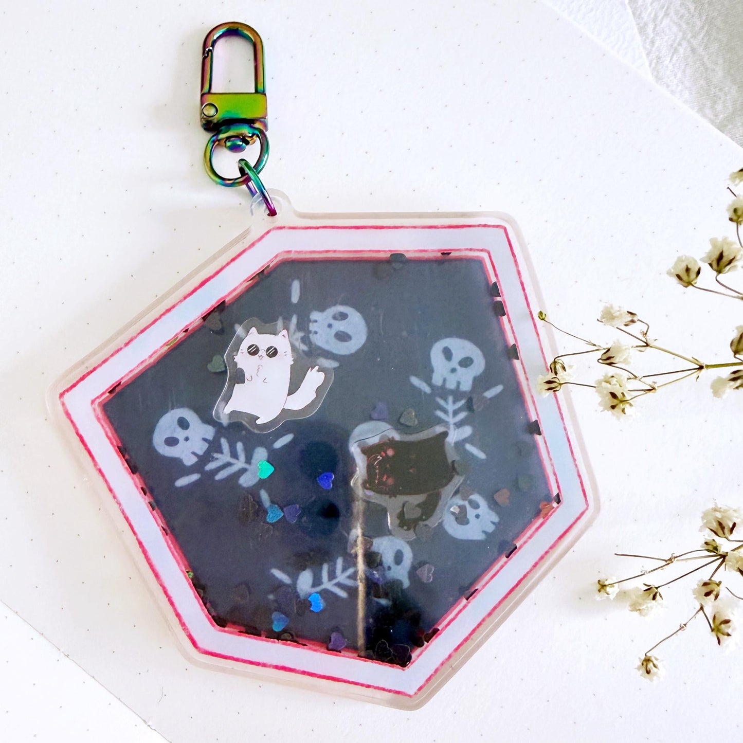 Gojo Saturo Sealed Fanart Holographic Shaker Acrylic Keychain