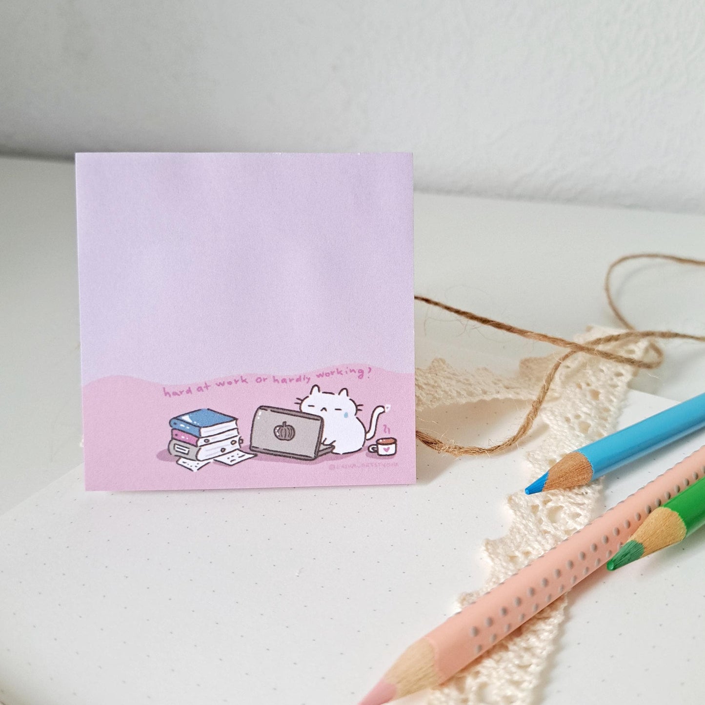 Corporate Cat Sticky Notes