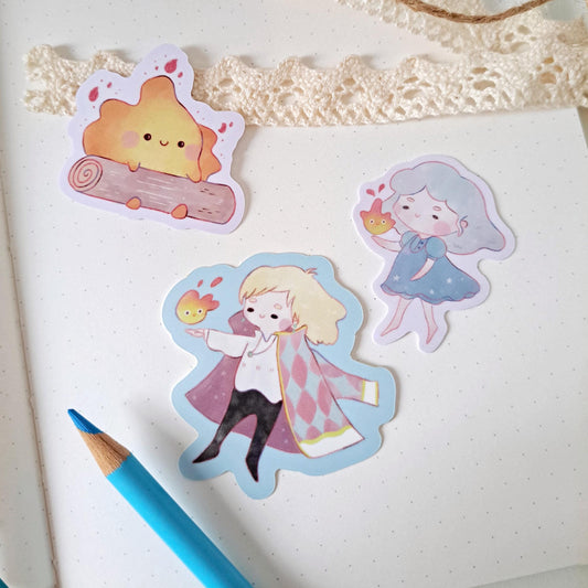 Howl’s Moving Castle Vynil Stickers (single or set)