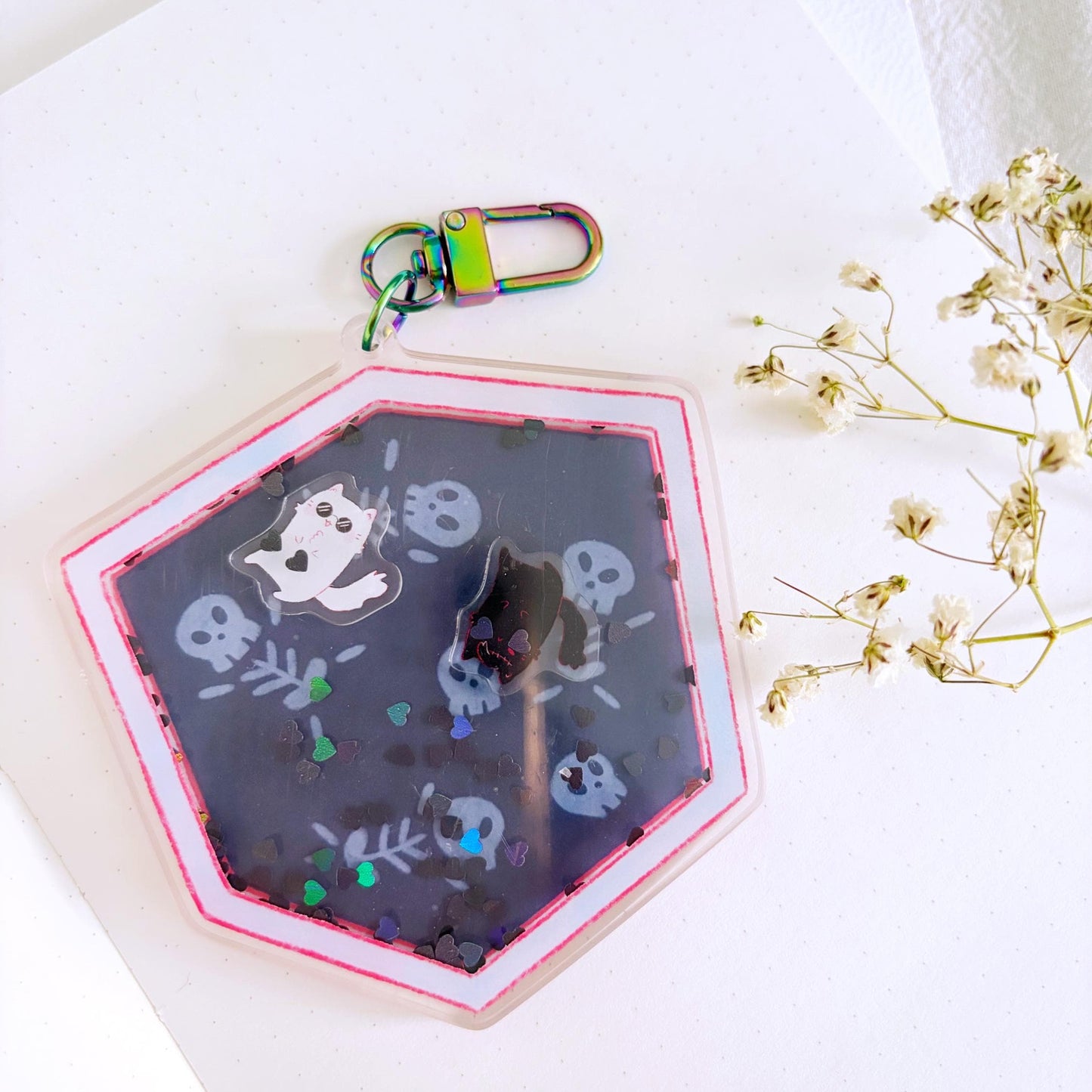 Gojo Saturo Sealed Fanart Holographic Shaker Acrylic Keychain