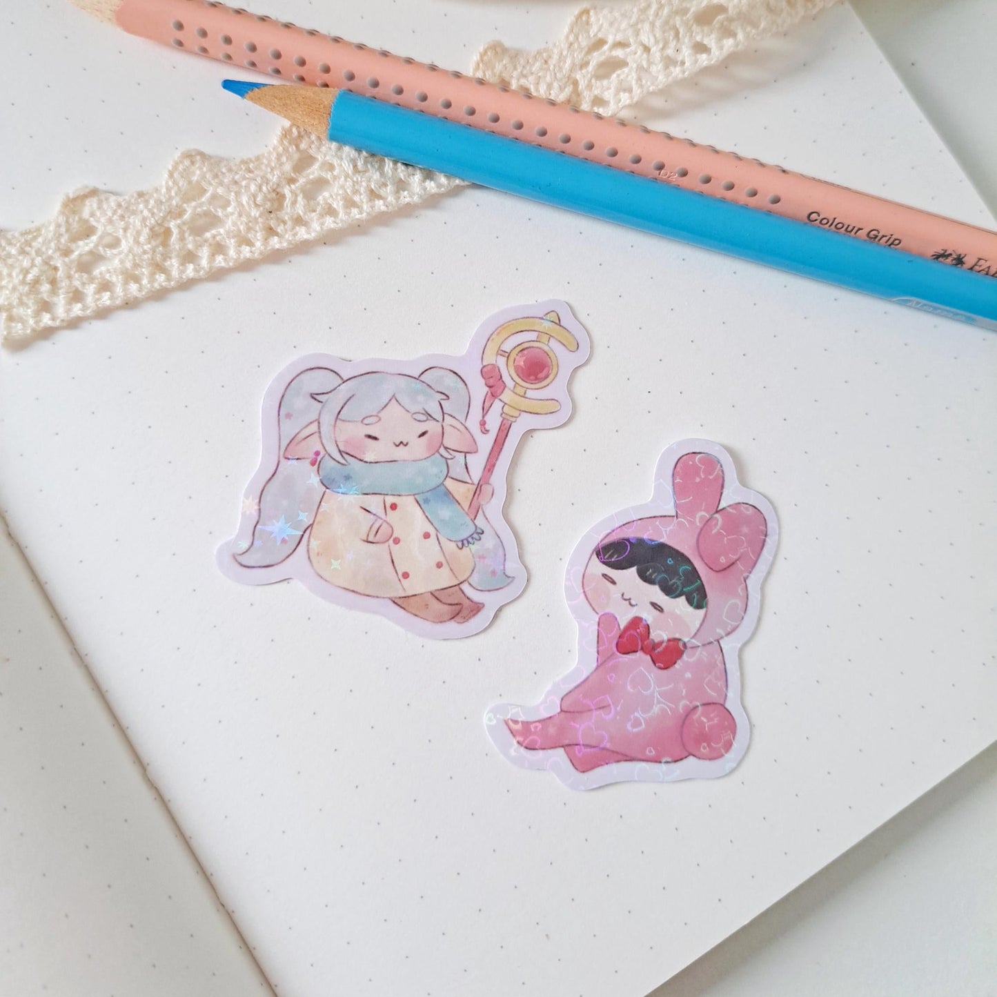 Sawako Chibi Kimi ni Todoke Fanart Holographic Vinyl Sticker