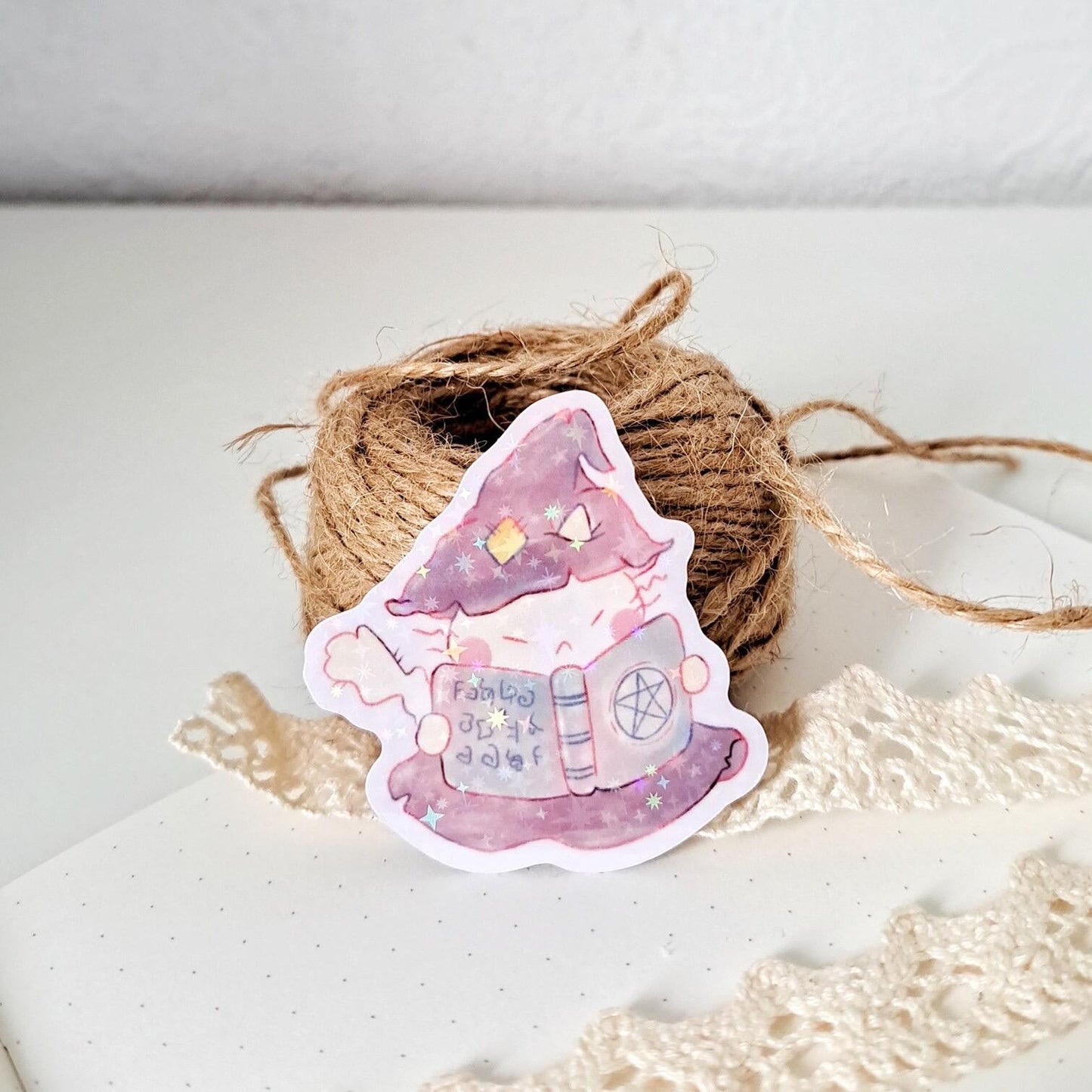 Witchy Cute Holographic Vynil Stickers Holographic (single or set)