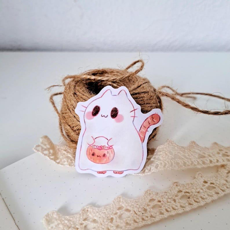 Cute Spooky Ghosts Halloween Vynil Stickers