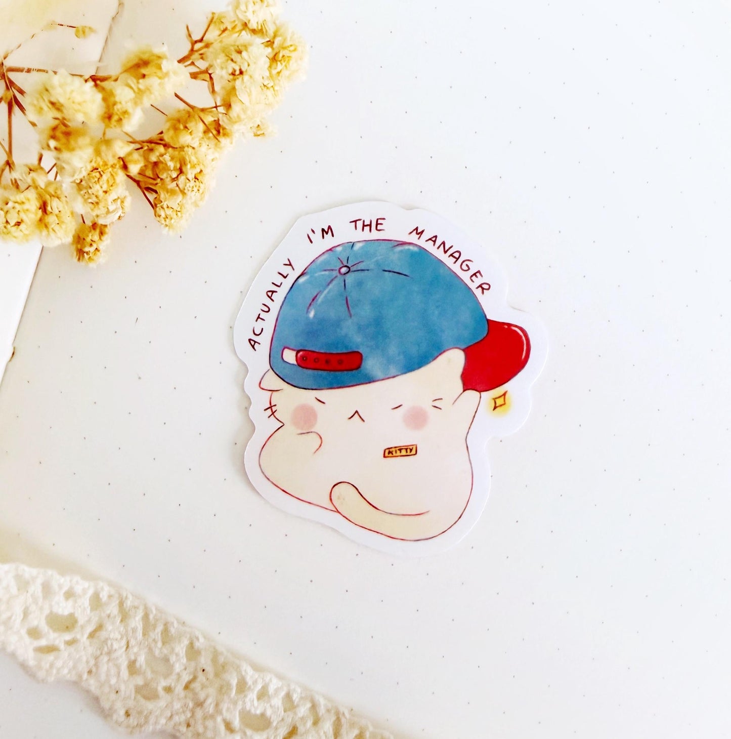 Cute Cat Office Corporate Vinyl Stickers (single or set)