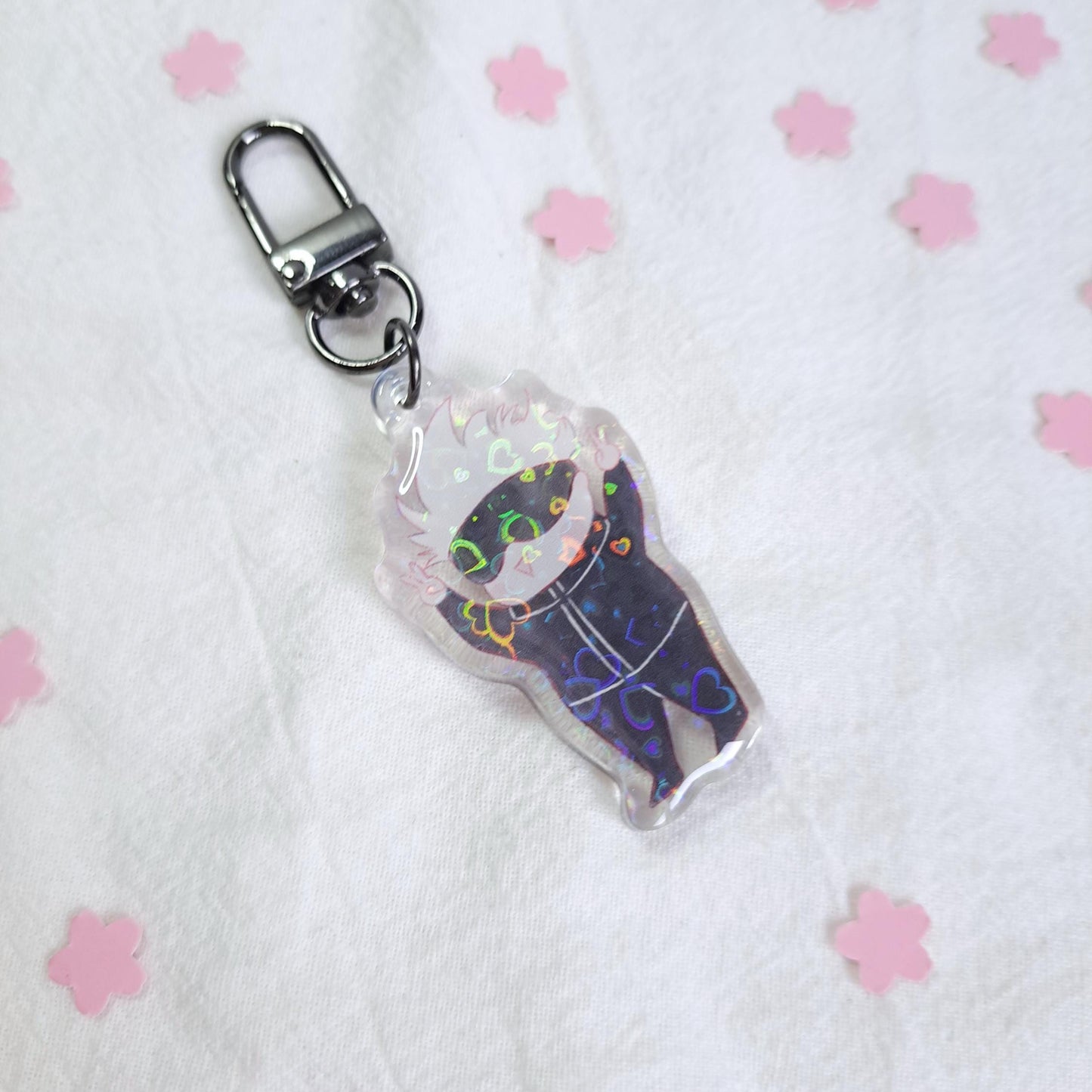 Satoru Gojo Jujutsu Kaisen Fanart Epoxy Holographic Acrylic Keychain