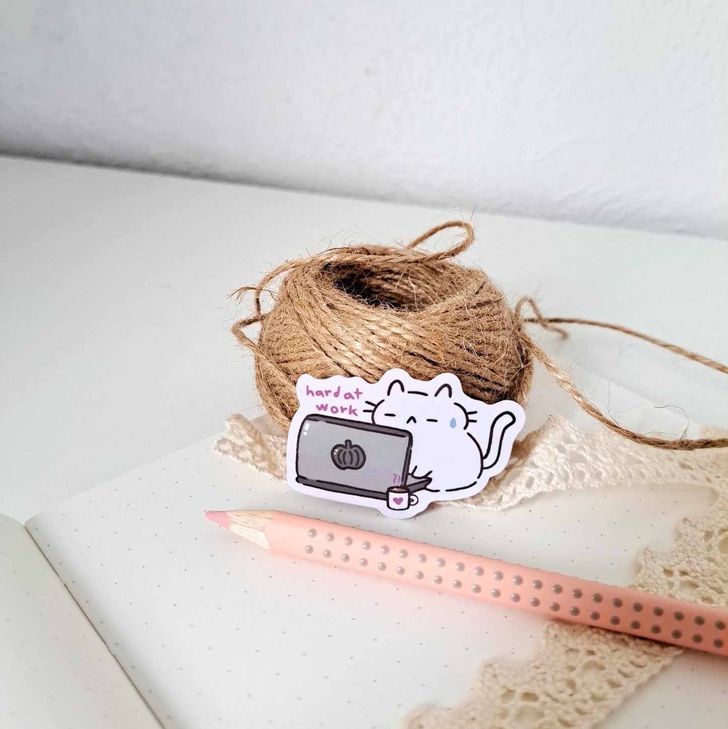 Cute Cats Office Corporate Funny Vinyl Stickers (single or set)